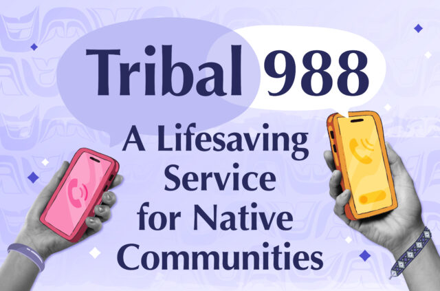 An image with the verbiage, "Tribal 988 - A Lifelong Service for Native Communities"