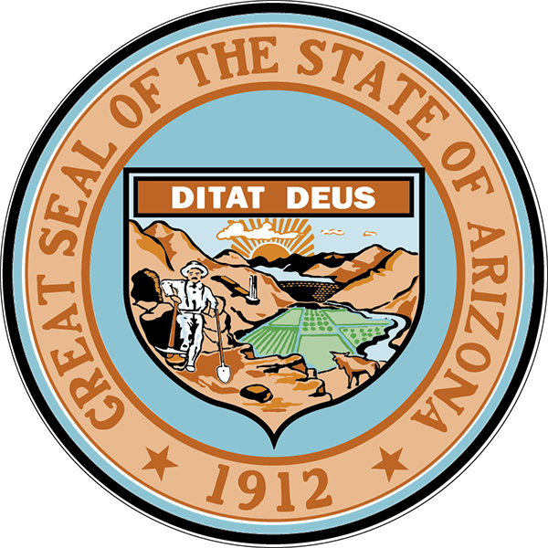 Seal of the state of Arizona.