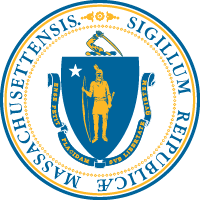 Seal of the state of Massachusetts.
